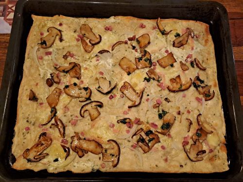 Flammkuchen mit Steinpilzen; Foto Dirk 19.10.24